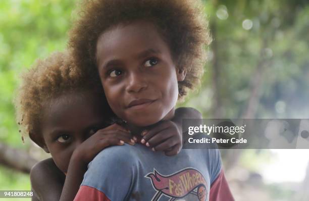 pacific island children - papua new guinea people stock pictures, royalty-free photos & images