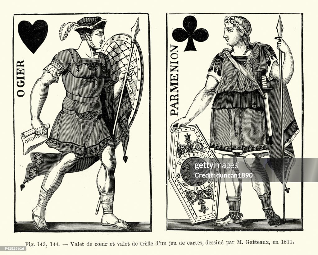 Jack of Hearts and Jack of Clubs, early 19th Century