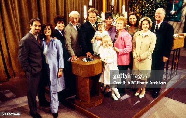 Jon Lindstrom, Julie Pinson, Susan Brown, Peter Hansen, Kin Shriner, Lynn Herring, Marie Wilson, Pat Crowley, Carly Schroeder on 'Port Charles'.