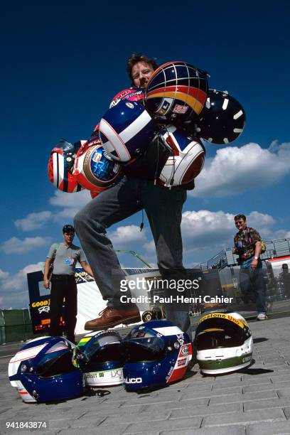 James Penrose, Grand Prix of Germany, Hockenheimring, 28 July 1996. James Penrose, Arai helmets technician for Formula One drivers.