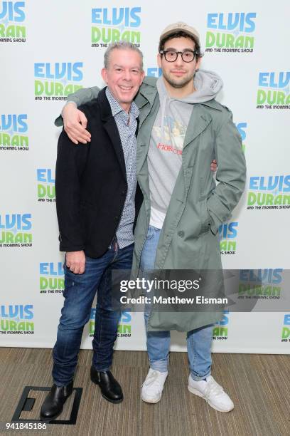 Host Elvis Duran and musician Jack Antonoff pose together for a photo during "The Elvis Duran Z100 Morning Show" at Z100 Studio on April 4, 2018 in...