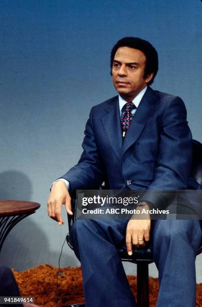 Ambassador to the United Nations Andrew Young on Walt Disney Television via Getty Images's 'Issues and Answers' program.