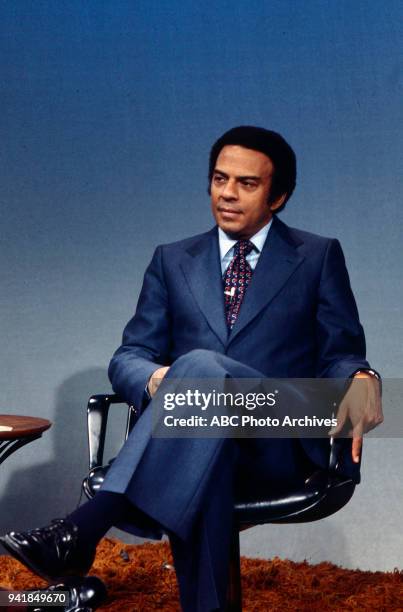 Ambassador to the United Nations Andrew Young on Walt Disney Television via Getty Images's 'Issues and Answers' program.