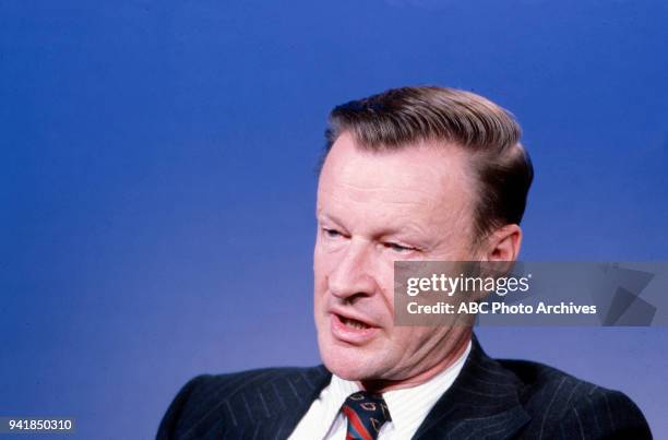National Security Advisor Zbigniew Brzezinski on Walt Disney Television via Getty Images's 'Issues and Answers' program.