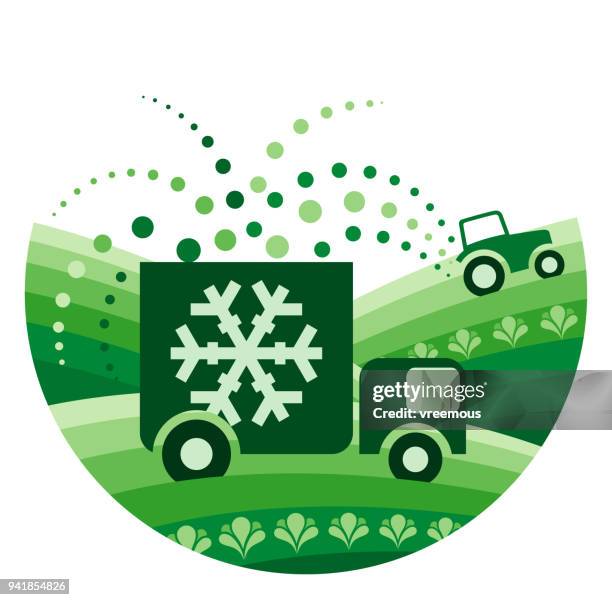 fresh frozen food - empty grocery store stock illustrations