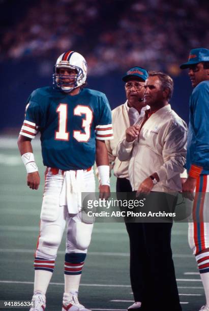Dan Marino, Don Shula, New York Jets vs Miami Dolphins gameplay.