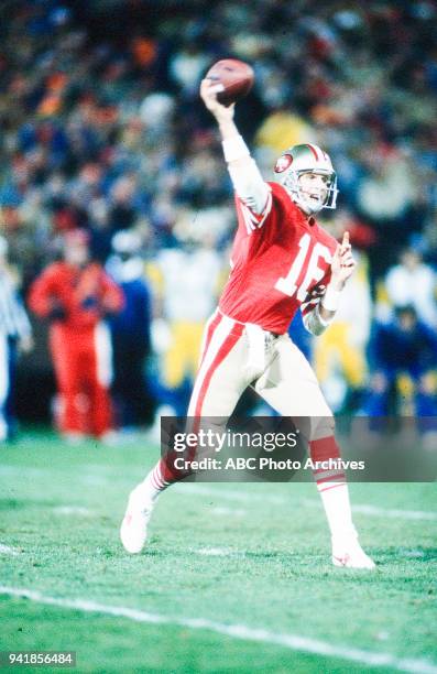 Joe Montana, Los Angeles Rams vs San Francisco 49ers gameplay.