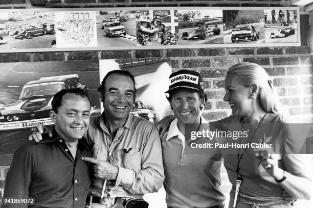 Kenny Roberts, Bernard Cahier, Bob Lobell, Joan Cahier, Grand Prix of Germany, Hockenheimring, 07 August 1983.