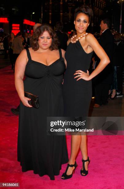 Ella Smith and Zawe Ashton attend the World Premiere of St Trinian's 2: The Legend of Fritton's Gold at Empire Leicester Square on December 9, 2009...