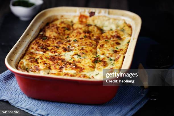 rundvlees lasagne - lasagna stockfoto's en -beelden