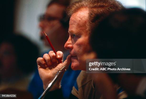 Los Angeles, CA Roone Arledge at the 1984 Summer Olympics, August 1984.