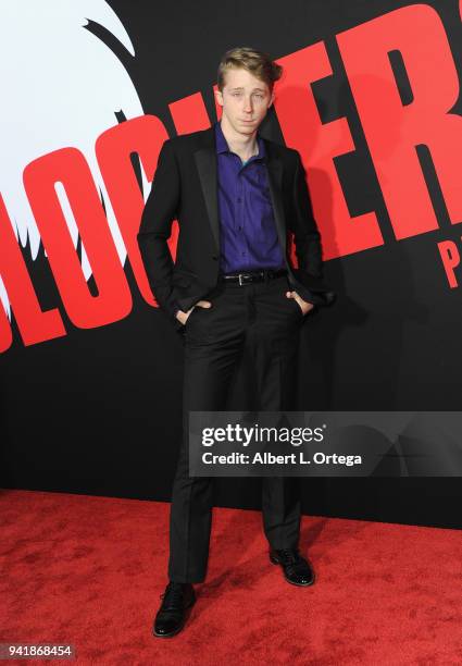 Actor Joey Luthman arrives for the Premiere Of Universal Pictures' "Blockers" held at Regency Village Theatre on April 3, 2018 in Westwood,...