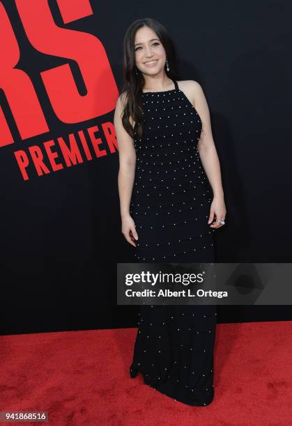 Actress Gideon Adlon arrives for the Premiere Of Universal Pictures' "Blockers" held at Regency Village Theatre on April 3, 2018 in Westwood,...
