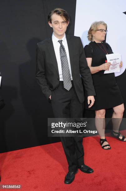 Actor Dylan Snyder arrives for the Premiere Of Universal Pictures' "Blockers" held at Regency Village Theatre on April 3, 2018 in Westwood,...