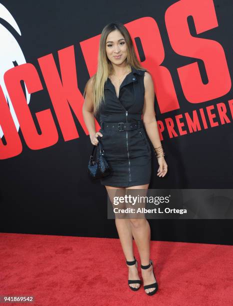 Actress Marilyn Flores arrives for the Premiere Of Universal Pictures' "Blockers" held at Regency Village Theatre on April 3, 2018 in Westwood,...