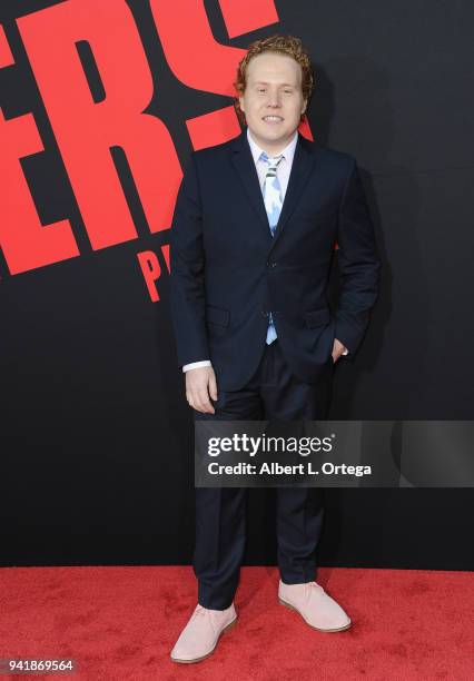 Actor Jimmy Bellinger arrives for the Premiere Of Universal Pictures' "Blockers" held at Regency Village Theatre on April 3, 2018 in Westwood,...