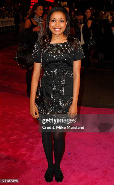 Dionne Bromfield attends the World Premiere of St Trinian's 2: The Legend of Fritton's Gold at Empire Leicester Square on December 9, 2009 in London,...
