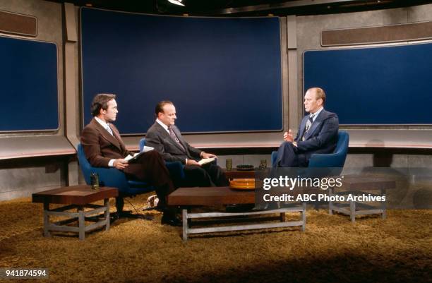 Tom Jarriel, Bob Clark, Vice President Gerald R. Ford on Disney General Entertainment Content via Getty Images's 'Issues and Answers' program.