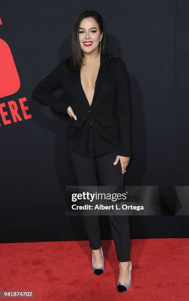 Tessa Brooks arrives for the Premiere Of Universal Pictures' "Blockers" held at Regency Village Theatre on April 3, 2018 in Westwood, California.