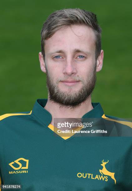 Billy Root of Nottinghamshire County Cricket Club poses for a portrait during the Nottinghamshire CCC Photocall at Trent Bridge on April 4, 2018 in...
