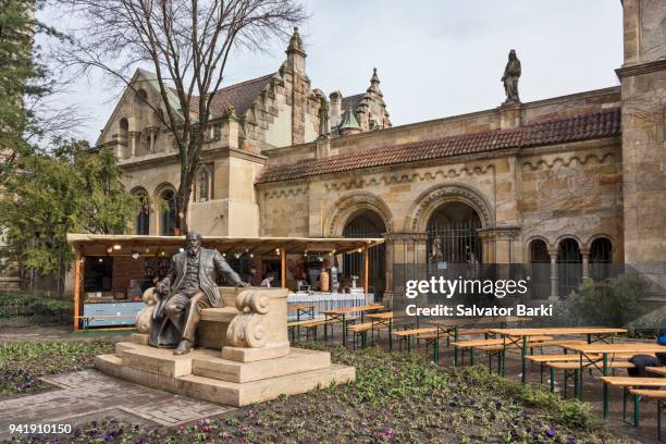 budapest, hungary - vajdahunyad castle stockfoto's en -beelden