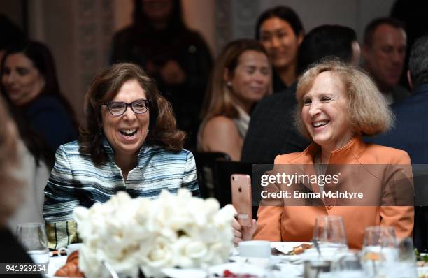And General counsel at Showtime Networks Inc. Gwen Marcus and New York Peace Institute Mediator Nancy Alpert attend The Hollywood Reporter Power...