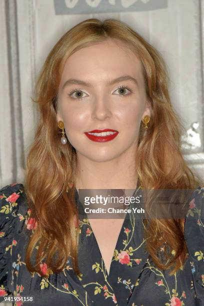 Jodie Comer attends Build series to discuss "Killing Eve" at Build Studio on April 4, 2018 in New York City.