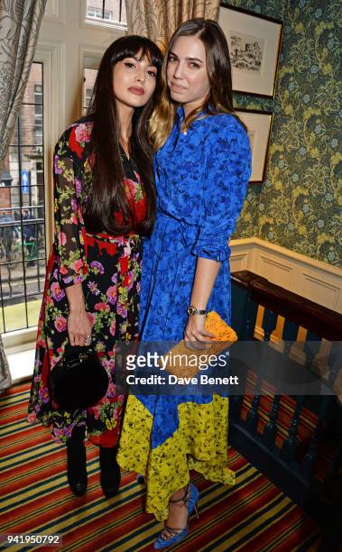 Zara Martin and Amber Le Bon attend the Studio By Preen drinks reception celebrating their 2018 Capsule Dress Collection at Mark's Club on April 4,...