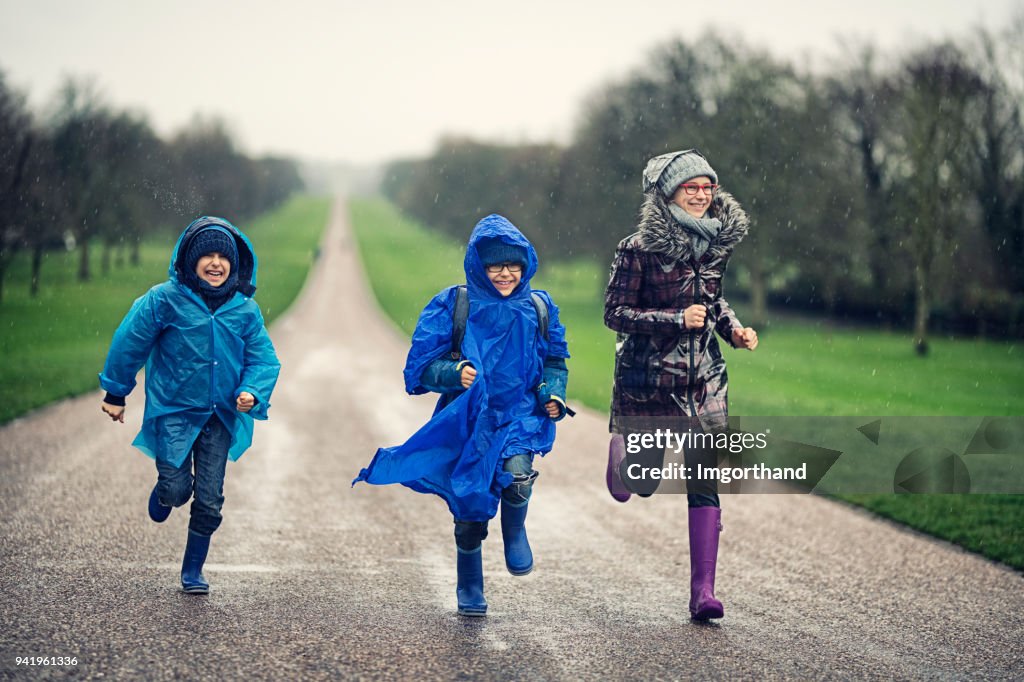 Kids running in London park