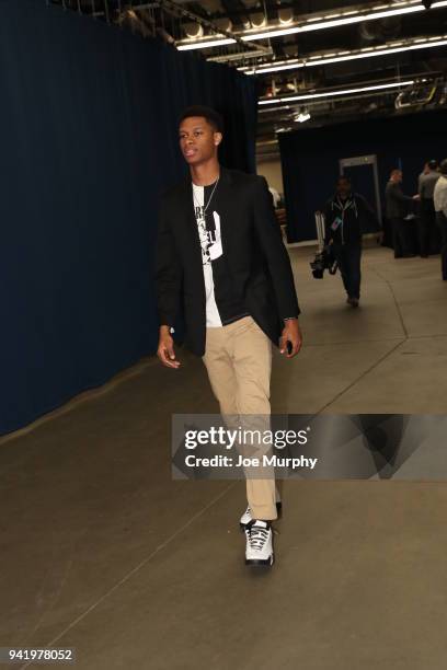 Josh Huestis of the Oklahoma City Thunder arrives to the arena prior to the game against the Golden State Warriors on April 3, 2018 at Chesapeake...