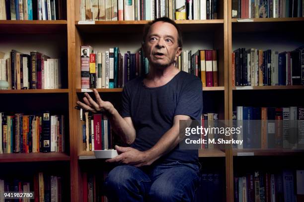 Writer Gary Indiana is photographed for Out Magazine on July 3, 2015 in New York City.