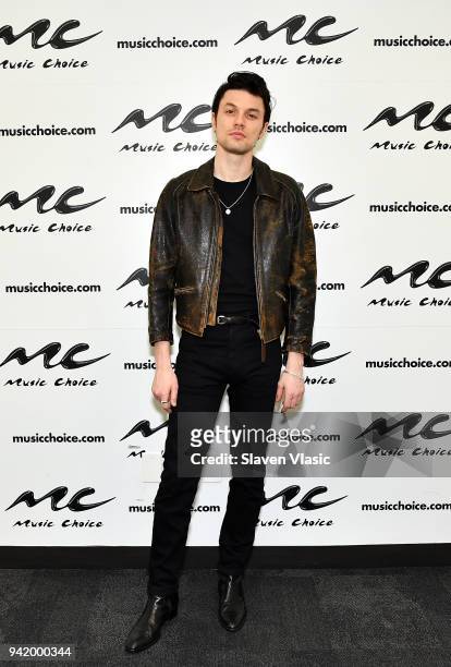 Singer/songwriter James Bay visits Music Choice on April 4, 2018 in New York City.