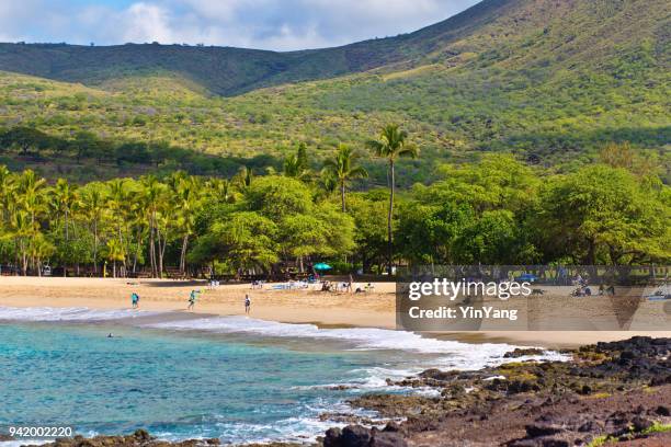 hulopoe beach park dell'isola di lanai alle hawaii - lanai foto e immagini stock