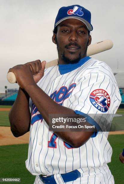 Vladimir Guerrero of the Montreal Expos poses for this portrait during Major League Baseball Spring Training February 21, 2003 at Jackie Robinson...