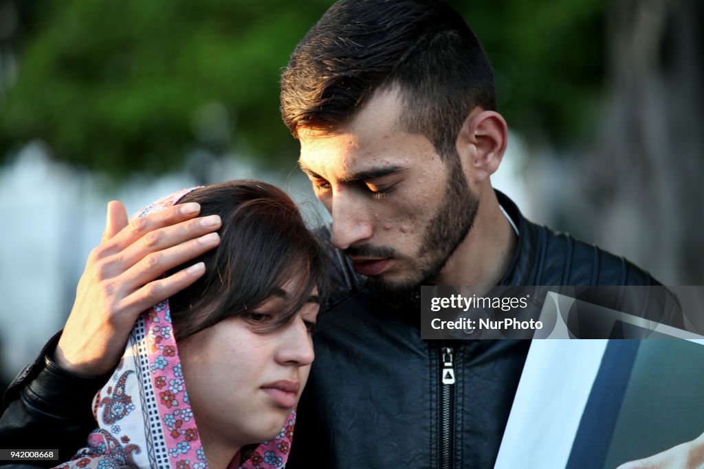 Refugees Protest in Syntagma Square, Athens