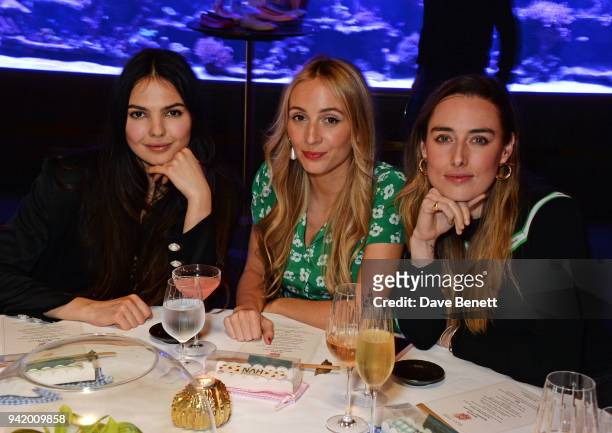 Doina Ciobanu, Harley Viera-Newton and Flora Macdonald Johnston attend an exclusive dinner hosted by Harley Viera-Newton to celebrate her SS18...