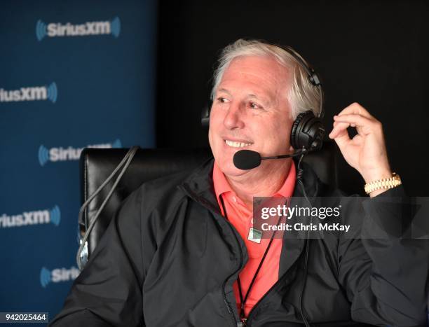 Hale Irwin hosts his SiriusXM PGA Tour Radio show live from the 2018 Masters on April 4, 2018 in Augusta, Georgia.