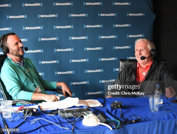 Taylor Zarzour and Hale Irwin host the SiriusXM PGA Tour radio show live from the 2018 Masters on April 4, 2018 in Augusta, Georgia.