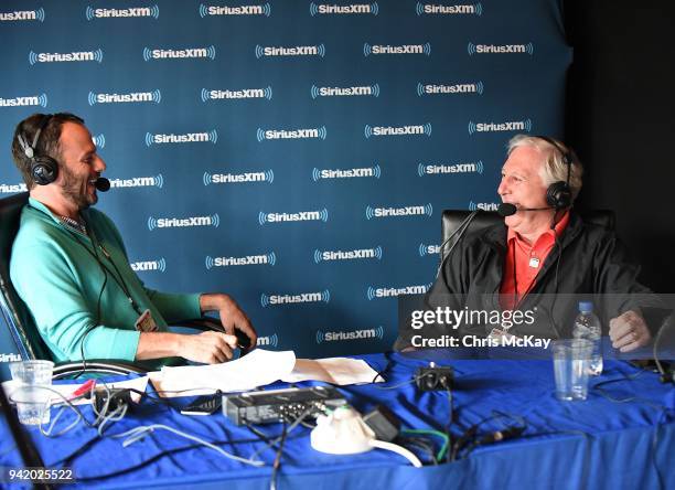 Taylor Zarzour and Hale Irwin host the SiriusXM PGA Tour radio show live from the 2018 Masters on April 4, 2018 in Augusta, Georgia.