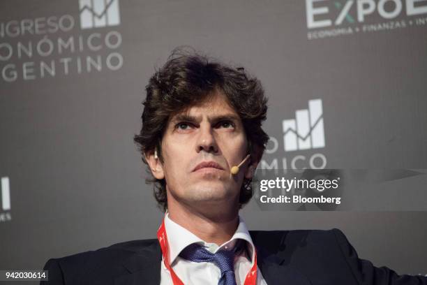 Martin Lousteau, Argentina's former economy minister, listens during a panel discussion at the ExpoEFI conference in Buenos Aires, Argentina, on...