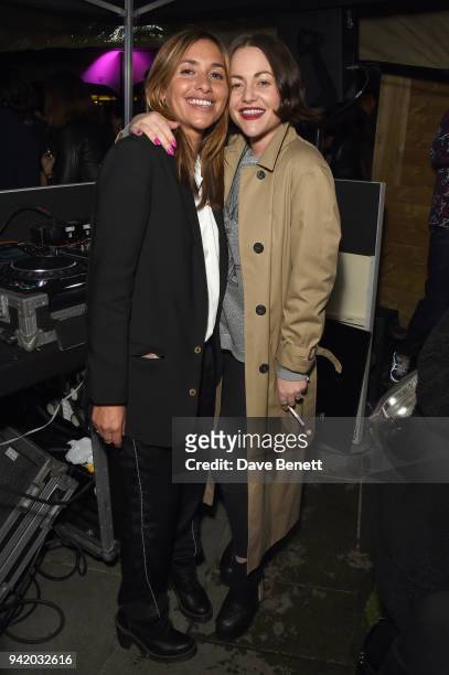 Melanie Blatt and Jaime Winstone attend the launch of 'Sense of Space' a unique, multi-room sensory art experience in Exchange Square Supported by...