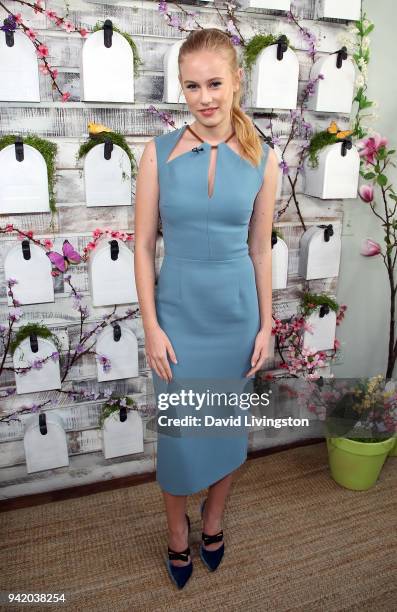 Actress Danika Yarosh visits Hallmark's "Home & Family" at Universal Studios Hollywood on April 4, 2018 in Universal City, California.