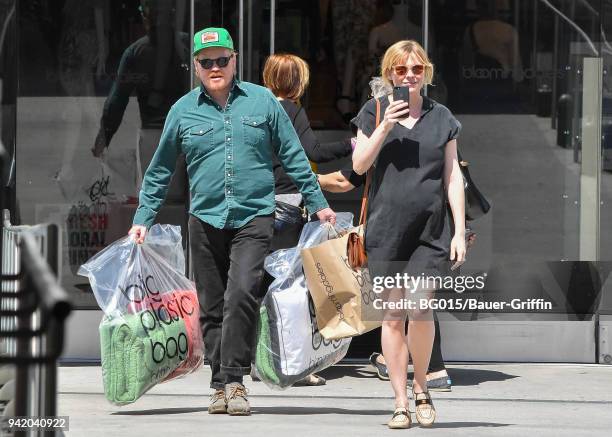 Kirsten Dunst and her husband, Jesse Plemons are seen on April 04, 2018 in Los Angeles, California.