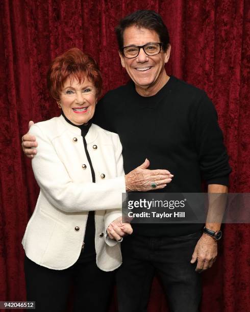 Marion Ross and Anson Williams visit the SiriusXM Studios on April 4, 2018 in New York City.