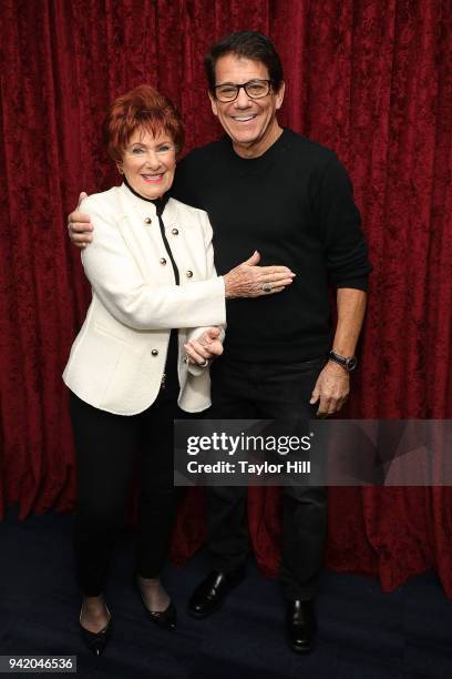 Marion Ross and Anson Williams visit the SiriusXM Studios on April 4, 2018 in New York City.