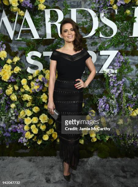 Actress Hayley Atwell attends New York Red Carpet Premiere Screening Event of STARZ "Howards End" at the Whitby Hotel on April 4, 2018 in New York...
