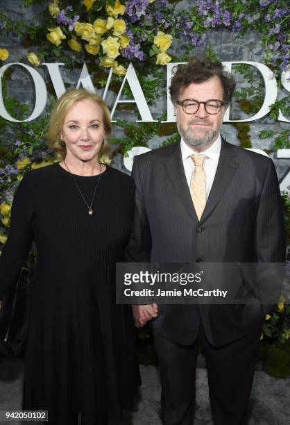 Actress J. Smith-Cameron and Writer Kenneth Lonergan attends New York Red Carpet Premiere Screening Event of STARZ "Howards End" at the Whitby Hotel...