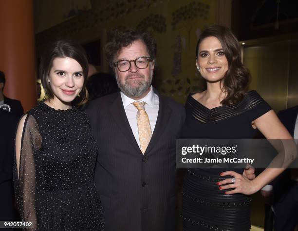 Philippa Coulthard, writer Kenneth Lonergan and Hayley Atwell attend New York Red Carpet Premiere Screening Event of STARZ "Howards End" at the...