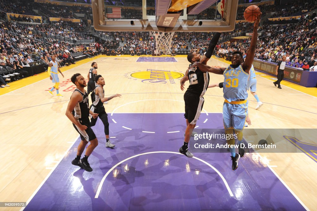 San Antonio Spurs v Los Angeles Lakers