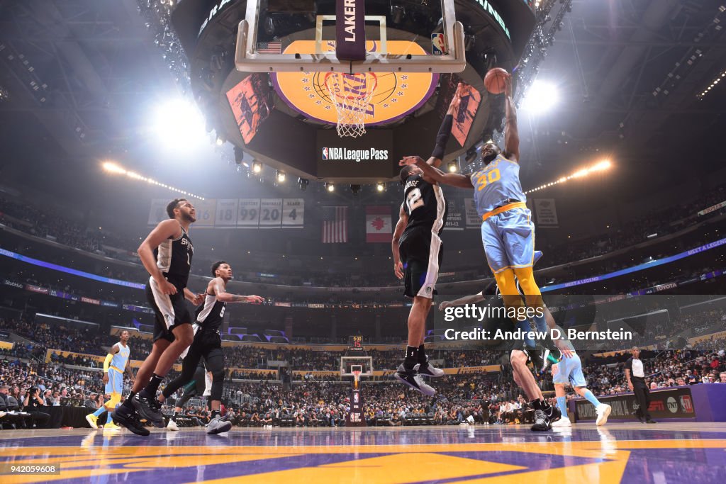 San Antonio Spurs v Los Angeles Lakers